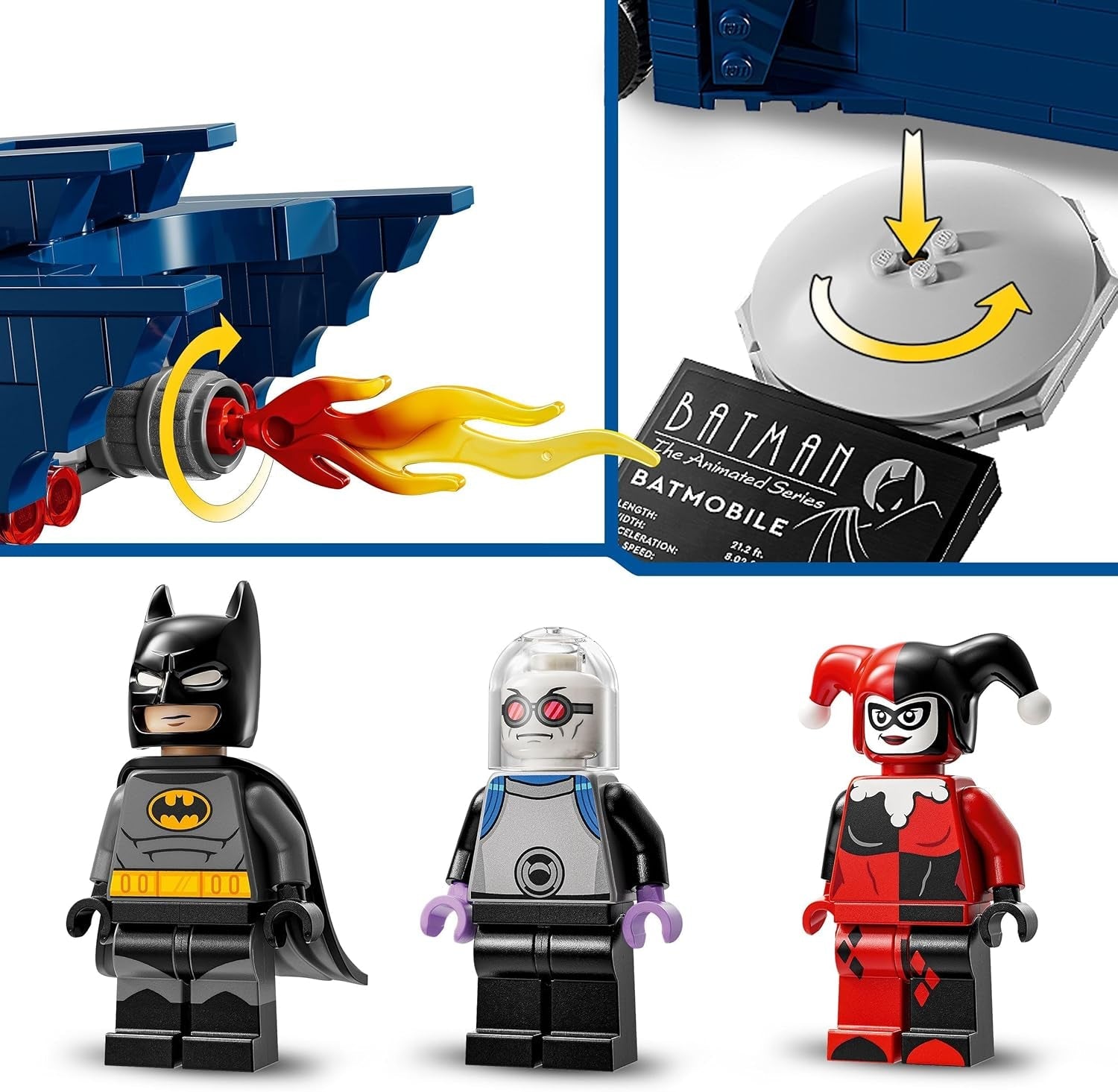 LEGO DC Batman: Batman in de Batmobile Vs. Harley Quinn en Mr Freeze Cartoon speelgoedauto voor kinderen, cadeau voor jongens en meisjes, 8 jaar oud 76274 Bouwsets Bekijk in LEGO-Store