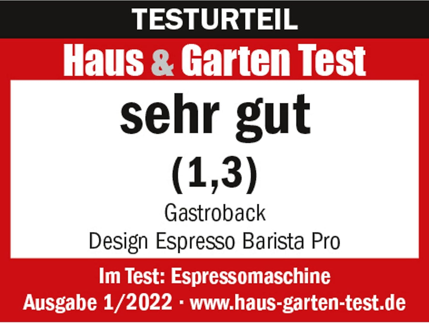 GASTROBACK espressomachine met molen inclusief melkkannetje, aandrukker en RVS portafilter - Barista espressomachine met melkopschuimer - Espressomachine met 30 maalstanden