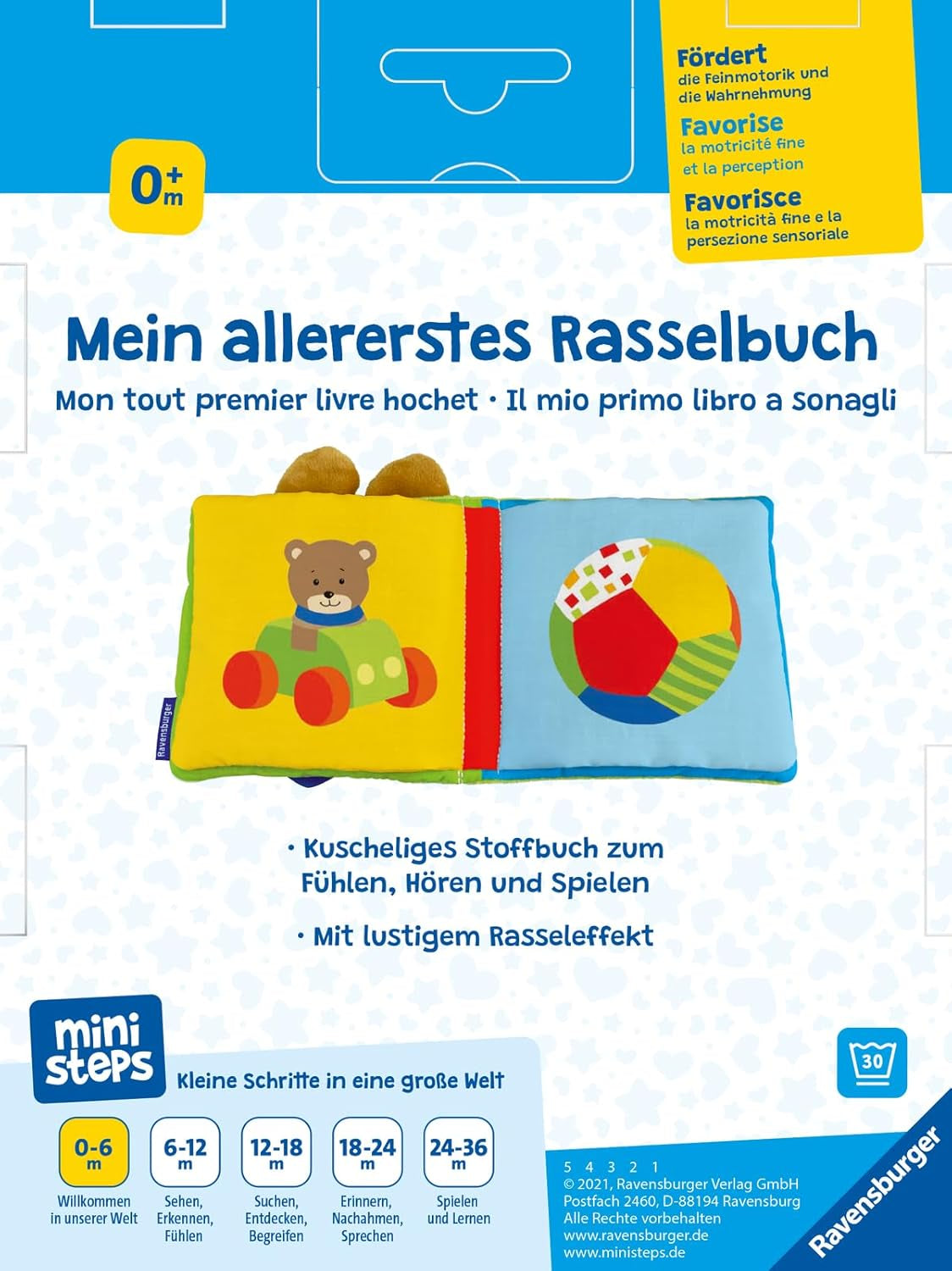 ministeps: Mijn eerste boek met rammelaars: Vanaf 0 maanden Jucarii Bebe Naty Shop
