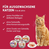 animonda Carny Adult Ocean Marine Variety No. 1 (12 x 80 g), natvoer voor volwassen katten, natvoer met malse visfilets, graanvrij en suikervrij kattenvoer