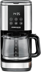 Rommelsbacher FKM 1000 filter-espressomachine - 1,5 liter watertank voor 12 koppen koffie, glazen karaf, uitgestelde start, warmhoudfunctie, aromafunctie, afneembare filterhouder 1x4