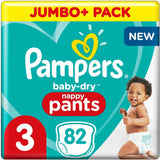 Luiers Pampers 81657566 Baby-Dry broek, wit