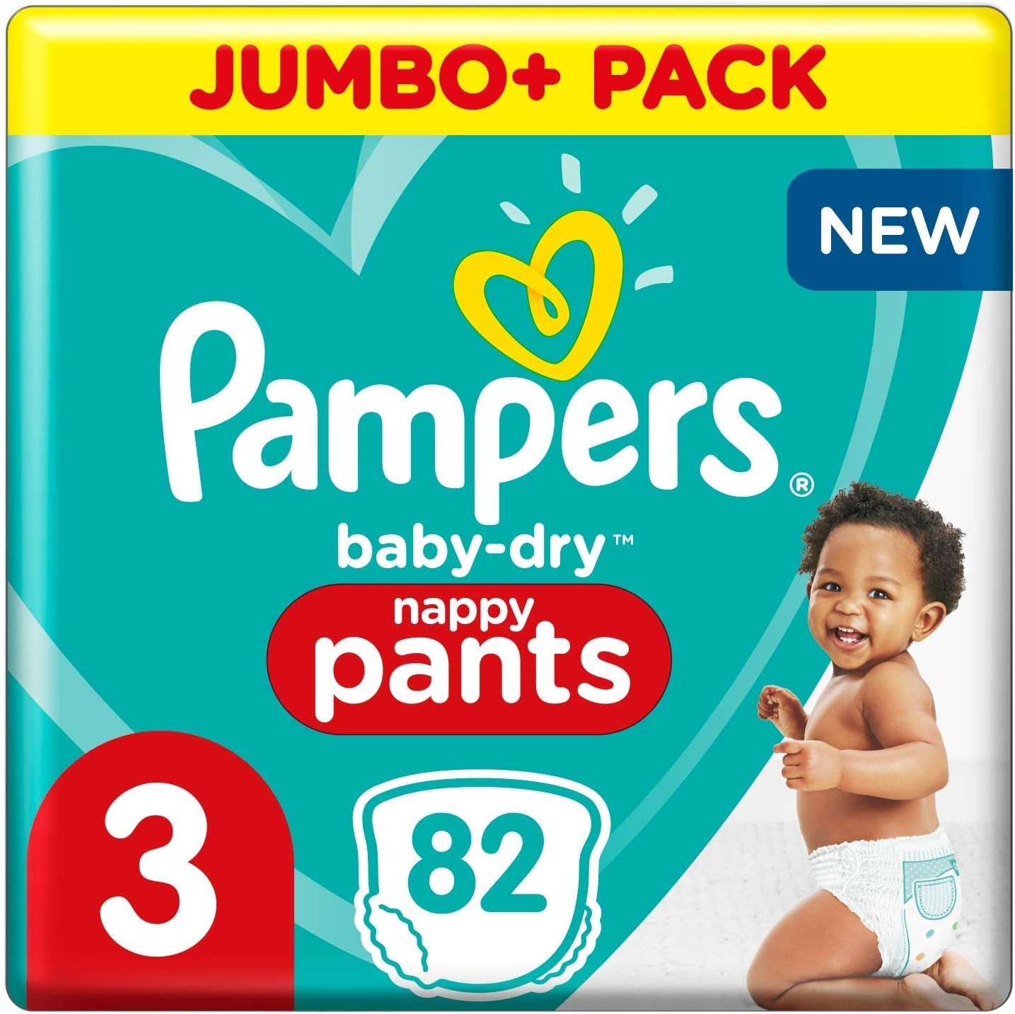 Luiers Pampers 81657566 Baby-Dry broek, wit