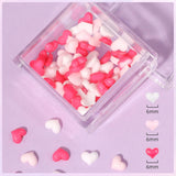 Makartt Strass zelfklevende gel - 15 ml UV-nagellijmset met roze nagelbedels Hartcirkel Nagelsieraden en nageldesignaccessoires voor thuismanicure Valentijnsdagcadeau