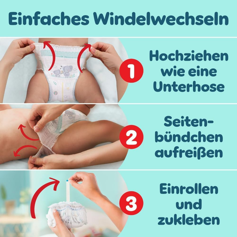 Pampers Premium Protection Broekje maat 5, 144 luiers, 11kg - 17kg, met 360° aanpassing en zachte anti-lek manchetten voor optimaal comfort en bescherming