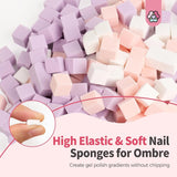 125 Nail Art Schwämme en 4 Krallen Nail Sponge Metallgreifer Für Ombre en Gradient Nageldesign, Nagelkunst-Schwamm Pinsel, Maniküre Zubehör Für Nägel, Nail Art Schwämme Für Babyboomer Effekte DIY