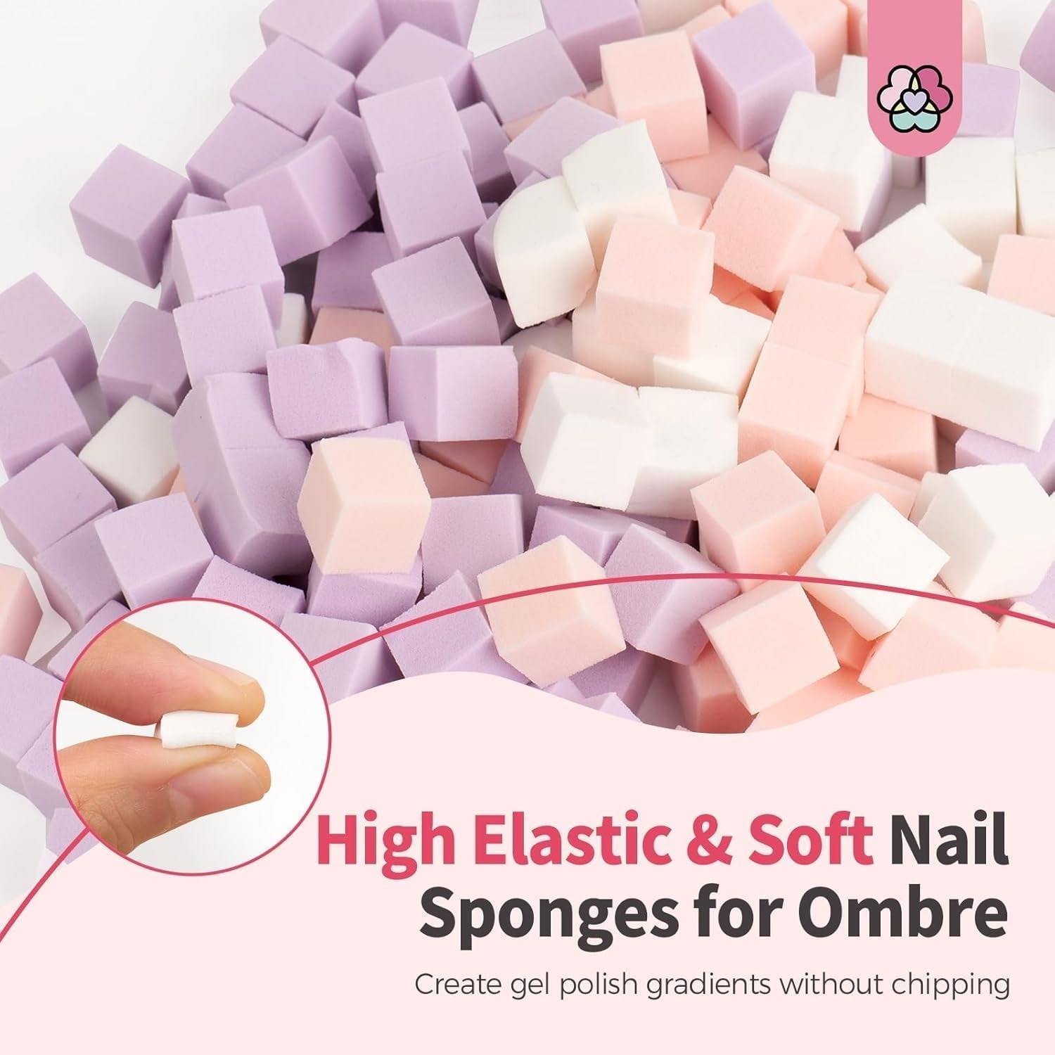 125 Nail Art Schwämme en 4 Krallen Nail Sponge Metallgreifer Für Ombre en Gradient Nageldesign, Nagelkunst-Schwamm Pinsel, Maniküre Zubehör Für Nägel, Nail Art Schwämme Für Babyboomer Effekte DIY