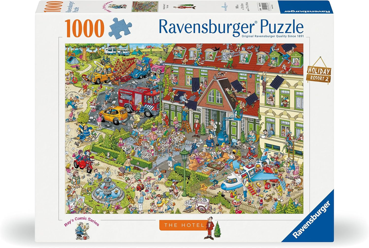 Ravensburger Puzzel 12000723 - Het Hotel - Puzzel van 1000 stukjes voor volwassenen en kinderen vanaf 14 jaar, Puzzel Naty Shop