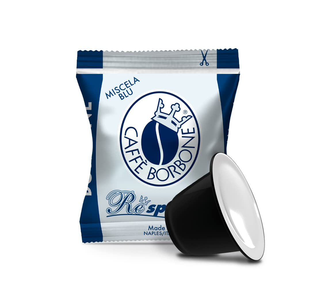 Caffè Borbone Kaffee Kapseln Respresso, Blaue Mischung, 100 stück & Kaffee Kapseln Respresso, Entkofeinierte Dek Mischung - 100 stück - Compatibel met Häuslichen Kaffeemaschinen Nespresso®*