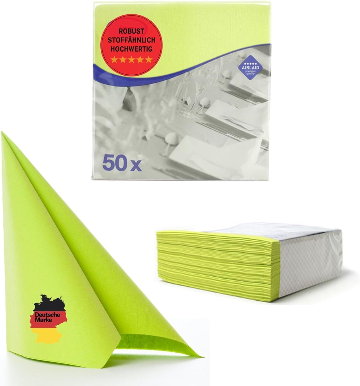 50 Aroba Airlaid Servetten Textiel Look 19 KLEUREN 40X40 Cm 1/4 vouw Hoge kwaliteit Textiel Look Bruiloft Servetten voor Jubilea Hotel Catering Feestdagen Kerst Bruiloft Roze