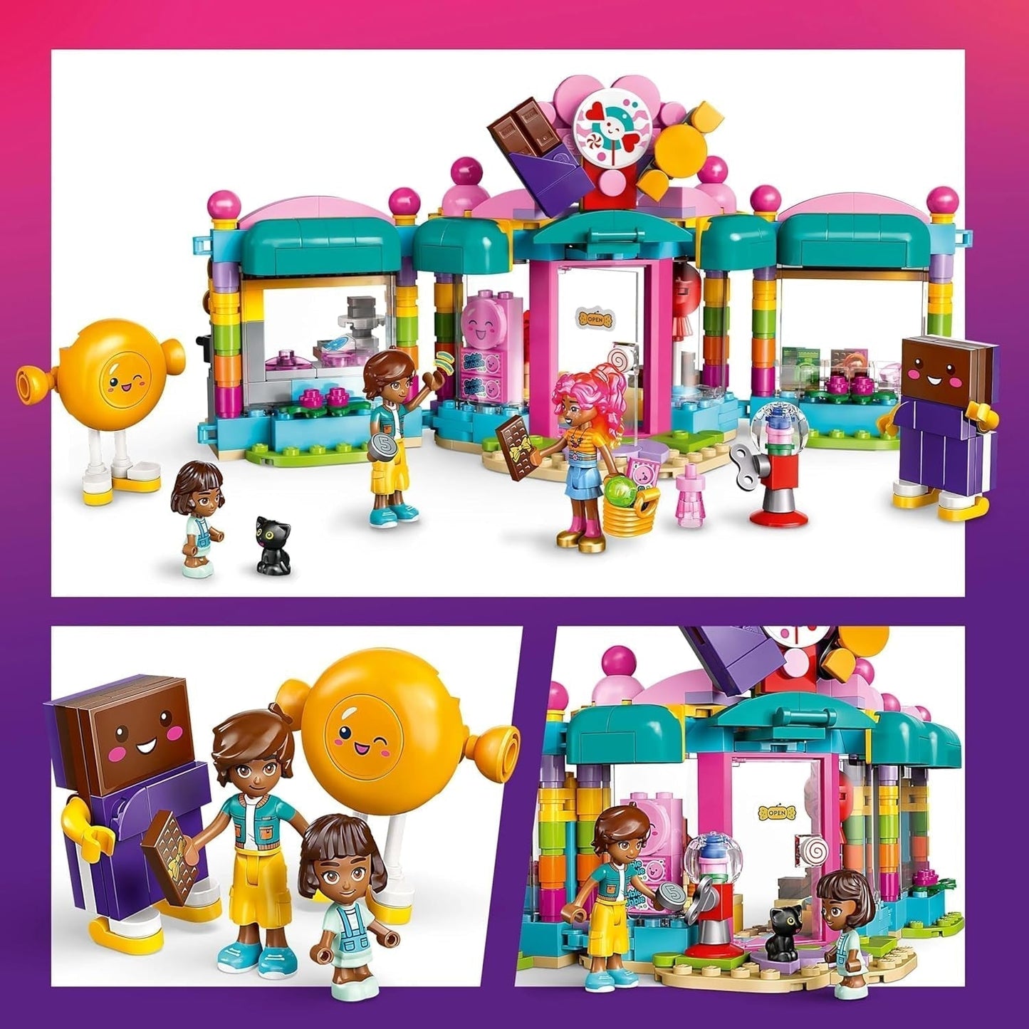 LEGO Friends Heartlake City Shop speelset voor meisjes vanaf 6 jaar Rollenspel met 2 minipoppetjes, micropoppetje en kattenspeelgoed 42649 Bouwsets Besuche in LEGO-Store