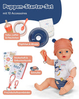 Baby Born Emma Jungle Style pop - 43 cm - 10 functies inclusief accessoires en bodysuit in unisex kleuren - Werkt zonder batterijen - Geschikt voor kinderen vanaf 3 jaar