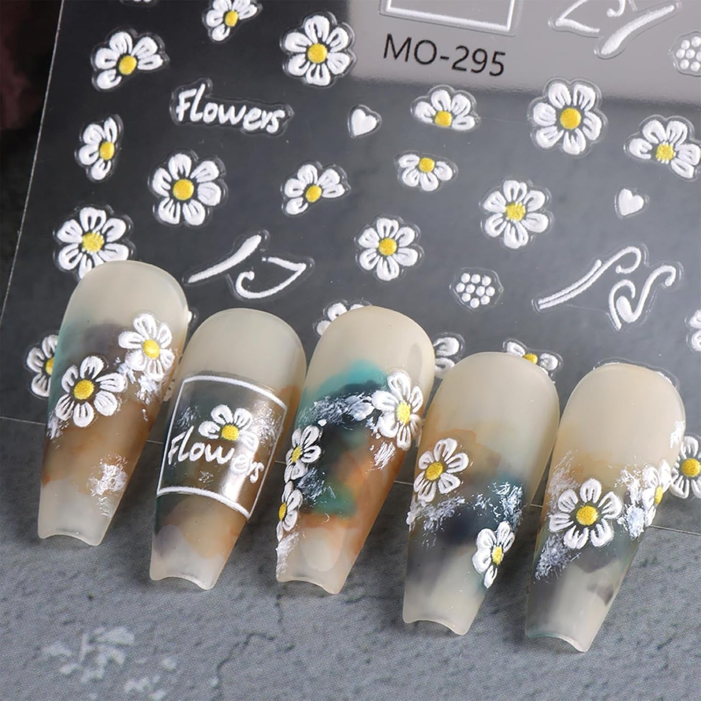 3 Stück Nagelsticker Set-Zelfklevende Nagelfolie Met Blumen- en Bienenmotifen-Nail Art Sticker Für Kreatives Nageldesign-Nageltattoos en Zubehör