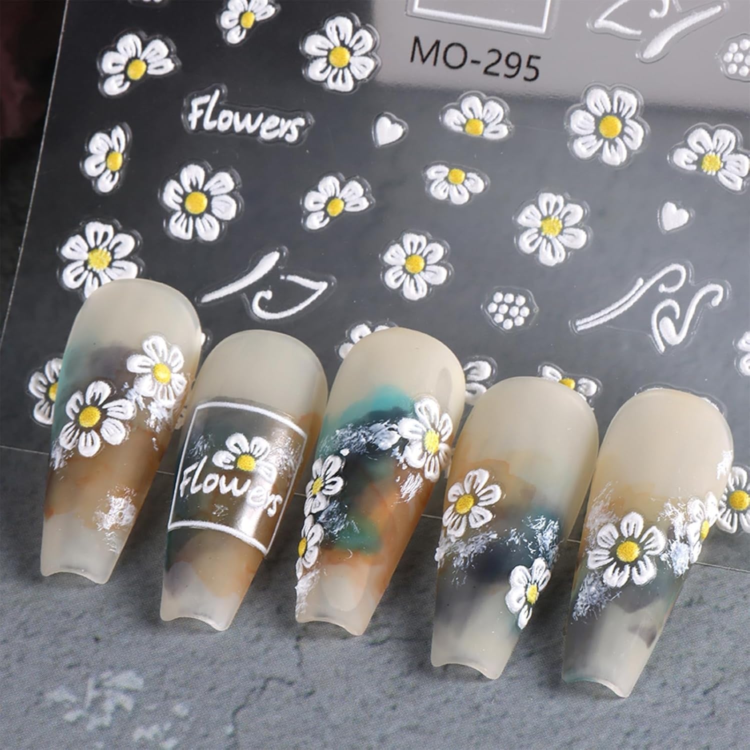 3 Stück Nagelsticker Set-Zelfklevende Nagelfolie Met Blumen- en Bienenmotifen-Nail Art Sticker Für Kreatives Nageldesign-Nageltattoos en Zubehör