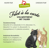 GranataPet Filet à la carte Kip PURE, nat kattenvoer, graanvrije filetstukken, kattenvoer zonder toegevoegde suikers, hoog vleesgehalte, 6 x 85 g
