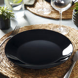 Arcopal Zelie serviesset van zwart glas, 12-delig, 4 plaatsen, zwart