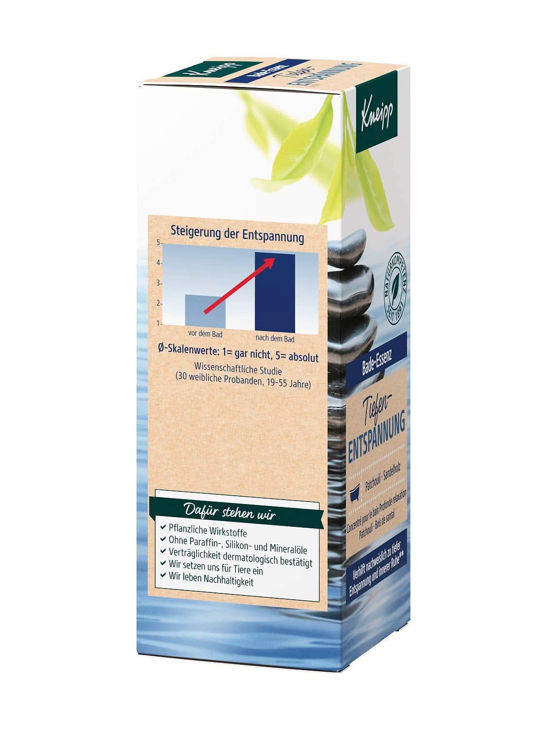 Kneipp, badolie met natuurlijke etherische olie van patchouli en sandelhoutextract voor diepe ontspanning en kalmering, 100ml Naty Shop