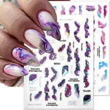 6 kleuren marmeren nagelstickers bronzer zilver zelfklevende stickers bloei marmeren nagelstickers 3D marmeren nagelstickers ontwerpaccessoires nail art stickers nagelstickers set nagelfolie