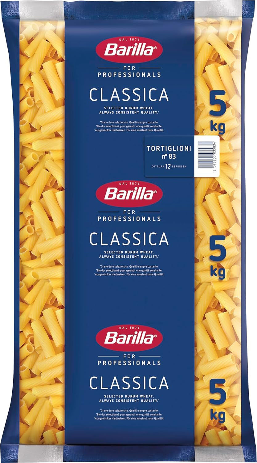 Tortiglioni Barilla durumtarwepasta n. 83 – Pak van 1 (1x5kg)