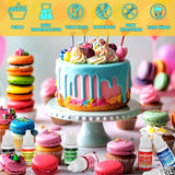 Gel-kleurstof - 8 levendige kleuren Taartversieringen Kleurstof Hooggeconcentreerde kleurstof voor fondant, botercrème, cakes, bitterkoekjes, donuts - 6 ml