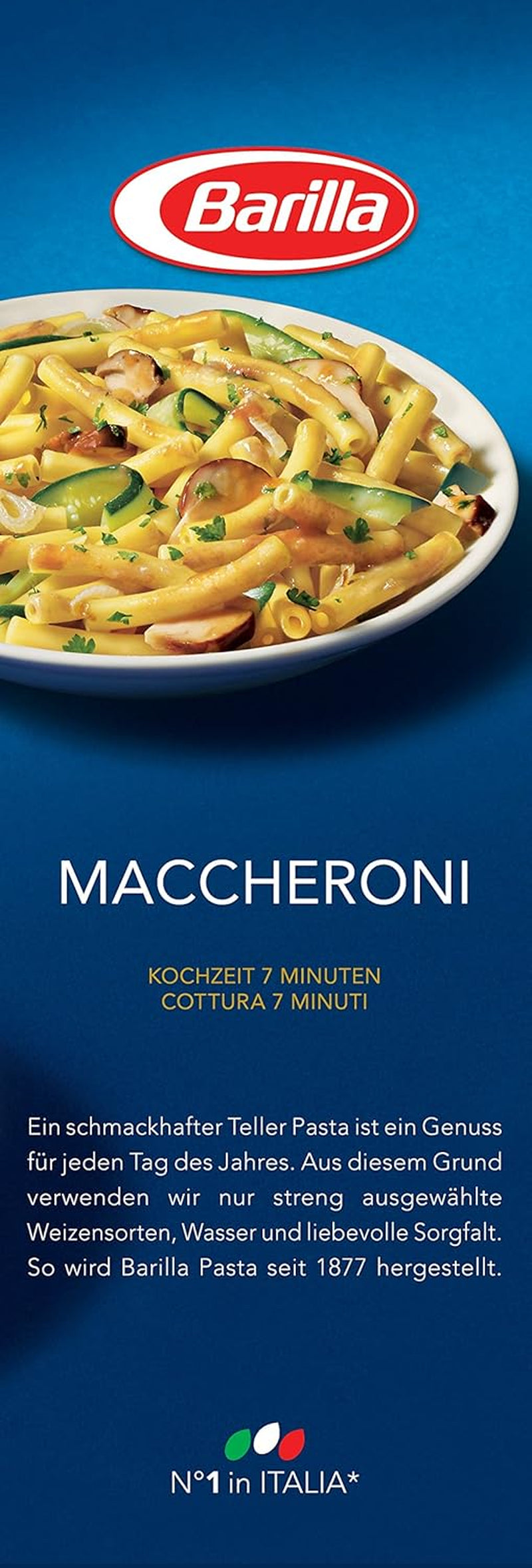 Barilla durumtarwepasta Maccheroni n. 44 – Pak van 1 (1x1kg)