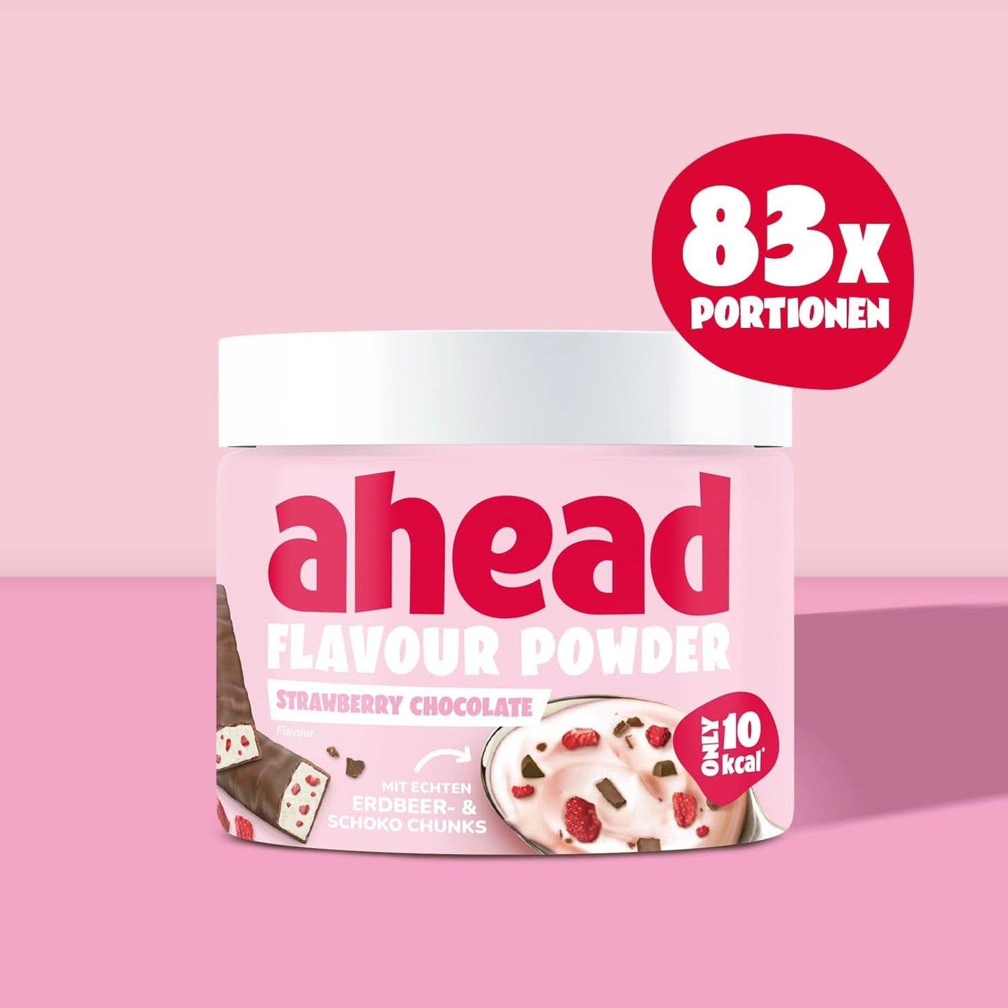 Ahead Flavour Poeder, Aardbei Chocolade 250 gram, 83 porties Flavours Naty Shop