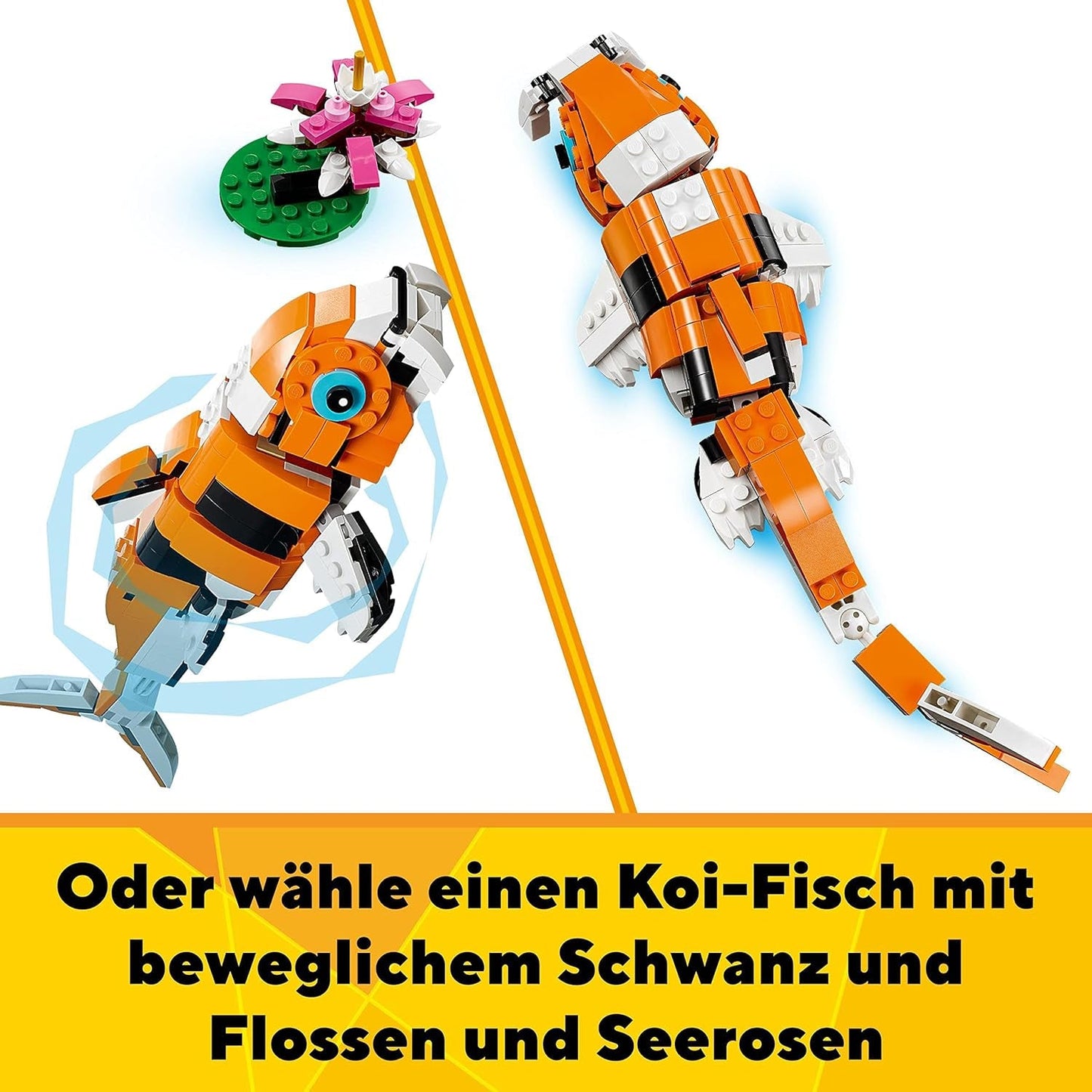 LEGO 31129 Creator Majestueuze Tijger, Panda of Vis 3-in-1 Dierenfigurenset Speelgoed voor kinderen, jongens en meisjes Dieren bouwen speelgoedbouwsets Bekijk de LEGO-Store