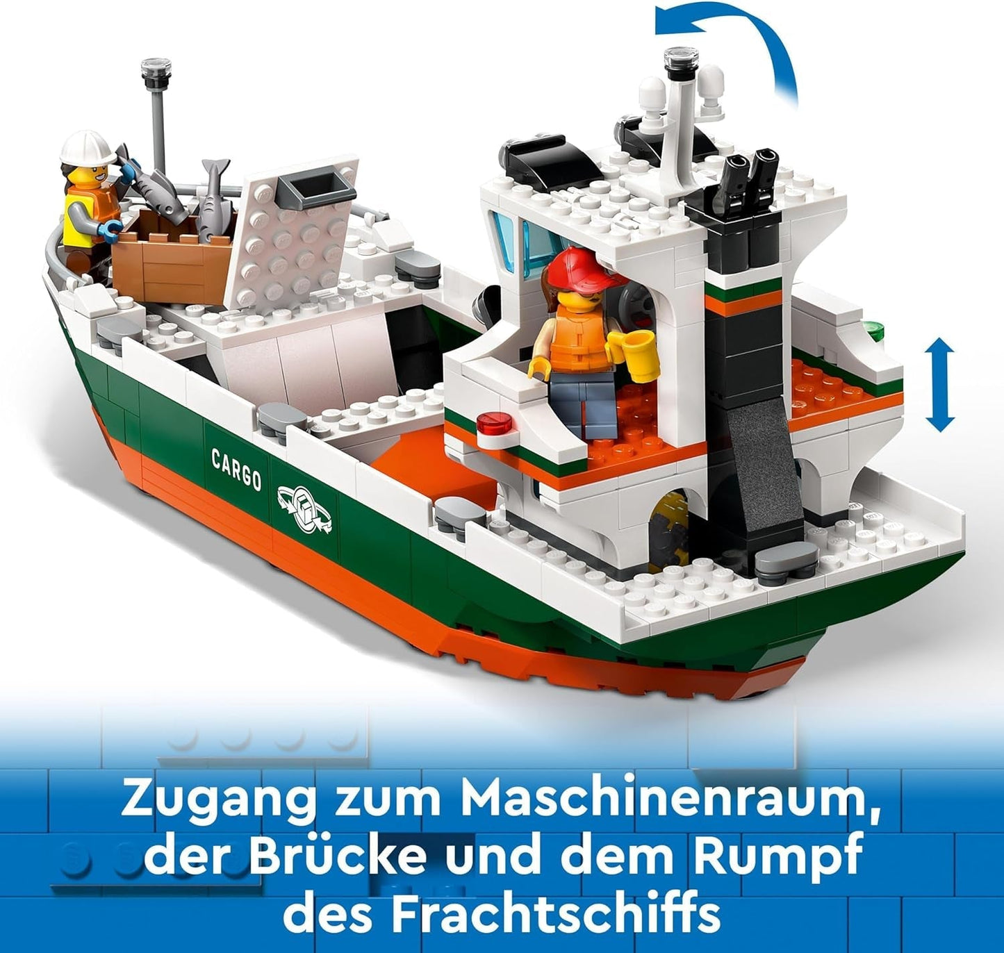 LEGO City haven met vrachtschip, bouwspeelgoed voor jongens en meisjes vanaf 8 jaar, cadeau-idee voor kinderen, containerkraan, speelgoedschip en 8 minifiguren 60422 Bouwsets Besuche den LEGO-Store