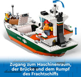 LEGO City haven met vrachtschip, bouwspeelgoed voor jongens en meisjes vanaf 8 jaar, cadeau-idee voor kinderen, containerkraan, speelgoedschip en 8 minifiguren 60422 Bouwsets Besuche den LEGO-Store