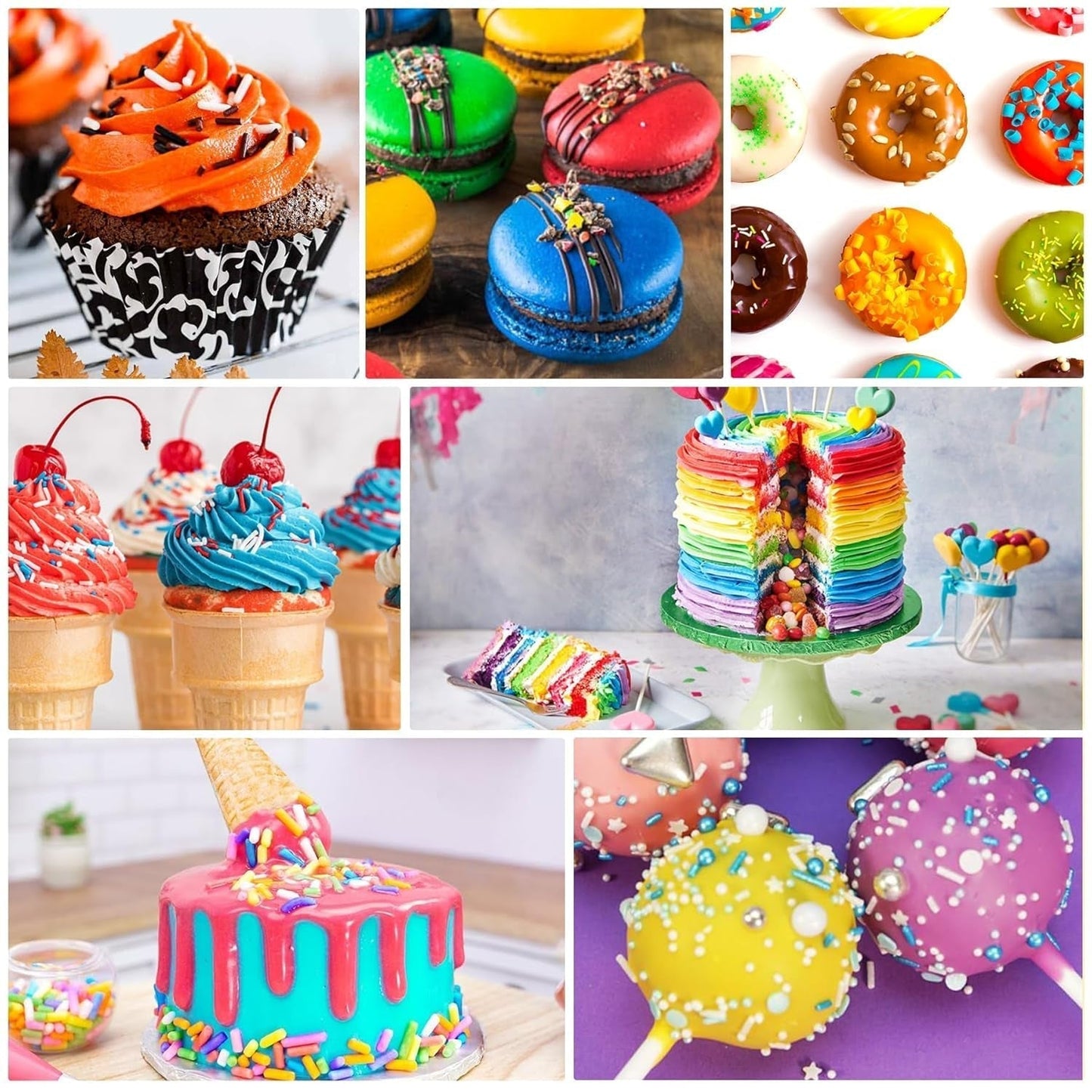 Fettlösliche Lebensmittelfarbe Für Schokolade - 60Ml Olbasis Lebensmittelfarben Für Fondant, Torten Decoratie, Backen - Flüssige Voedselkleuring voor Kakaobutter, Botercrème, Kuchen (Schwarz) Naty Shop