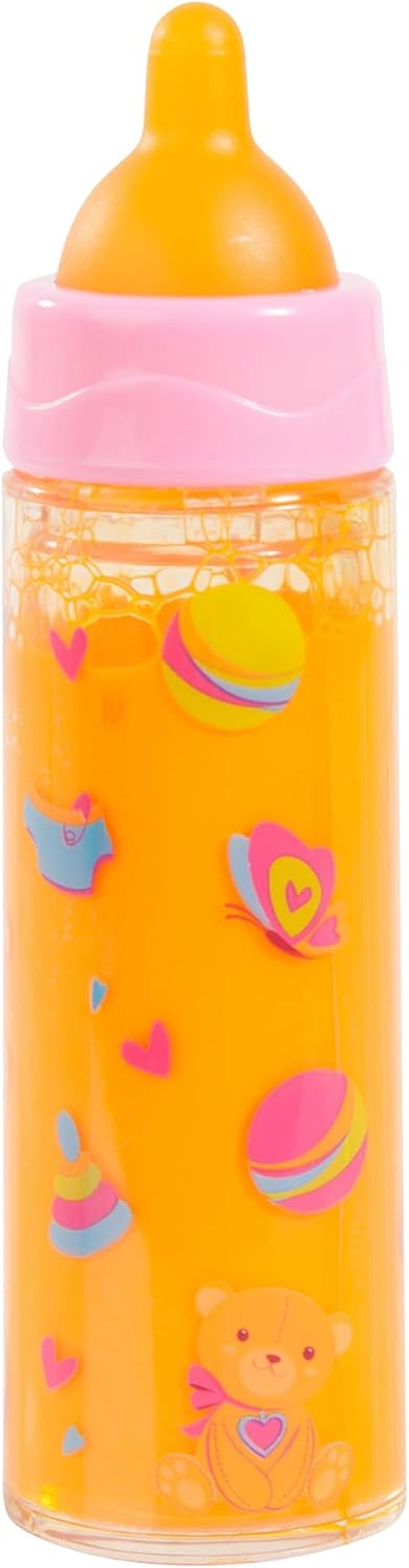 Bayer Design 79201AE Magische fles, melkfles, drinkfles, poppenaccessoire, wit en oranje