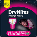 Huggies DryNites Nachtkleding voor meisjes, 3-5 jaar (16-23 kg), 2 x 16 stuks