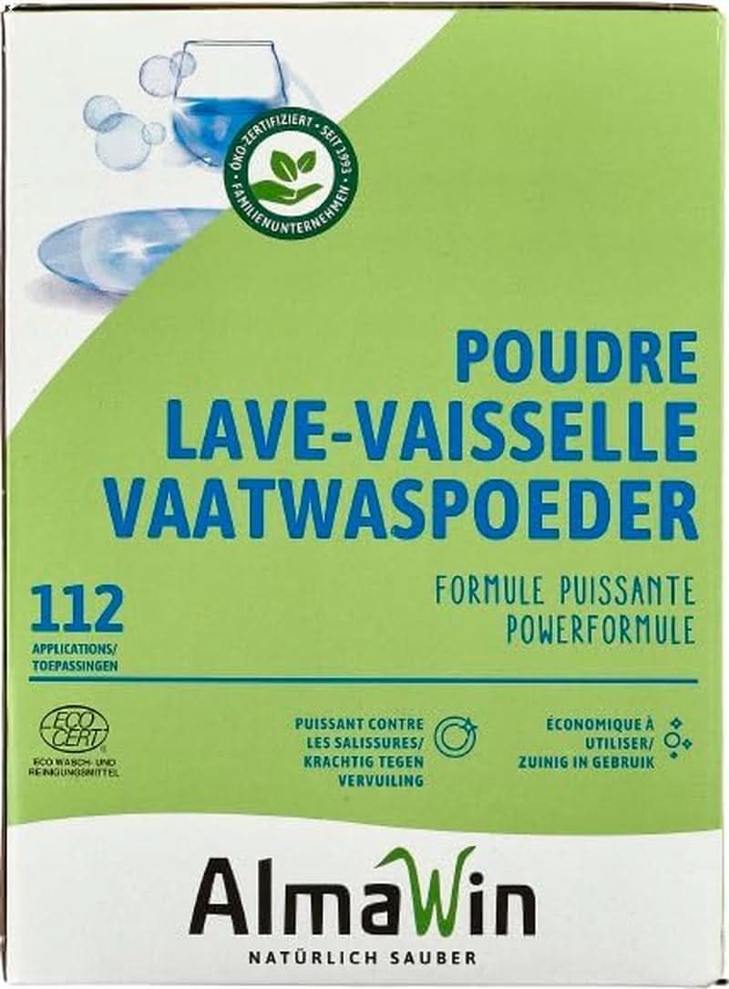 Almawin eco, vaatwaspoeder 2,8kg, 112 wasbeurten, doseerbaar voor verschillende hoeveelheden vaat Naty Shop