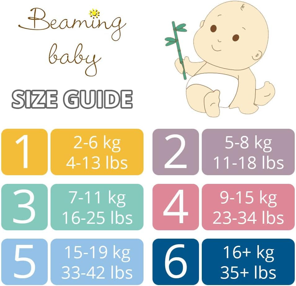 Biologische Bamboe Luiers Maat 6 Geschikt voor 16+kg 20 Pack Luiers