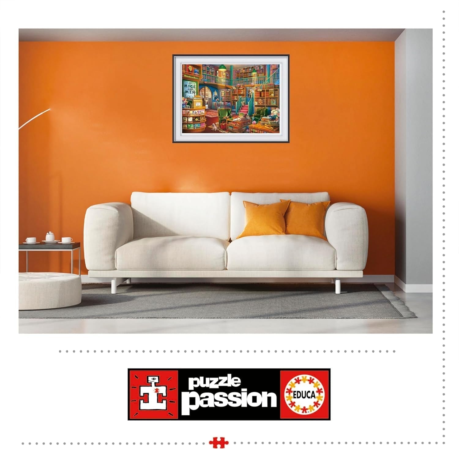 Educa - Puzzel van 1000 stukjes voor volwassenen | Bibliotheek. Afmetingen: 68 X 48 cm. Inclusief Fixpuzzel puzzellijm. 14 jaar lang (19925) Puzzle Naty Shop