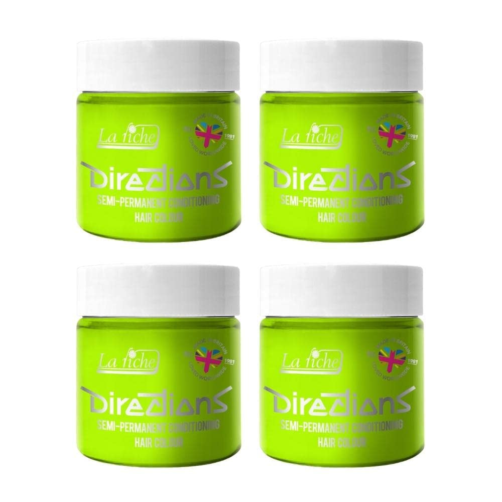 Directions semi-permanente haarkleuring 100 ml doos 4 pack (Pillarbox Red) Haarverf Naty Shop Bright Green 100 Ml (verpakking van 4)