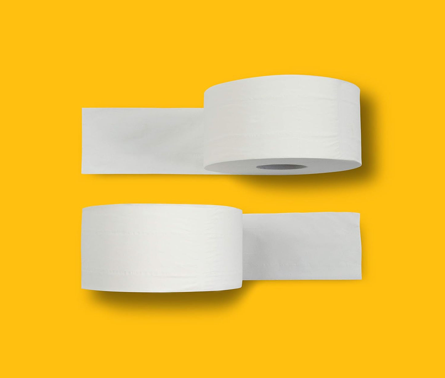 Amazoncommercial Mini Jumbo Toiletpapier, ongeparfumeerd, 2-laags, 6684 stuks, 1 verpakking van 12 rollen, 557 vellen per rol, velformaat: 30,5 x 9 cm, wit, compatibel met T2-dispensers
