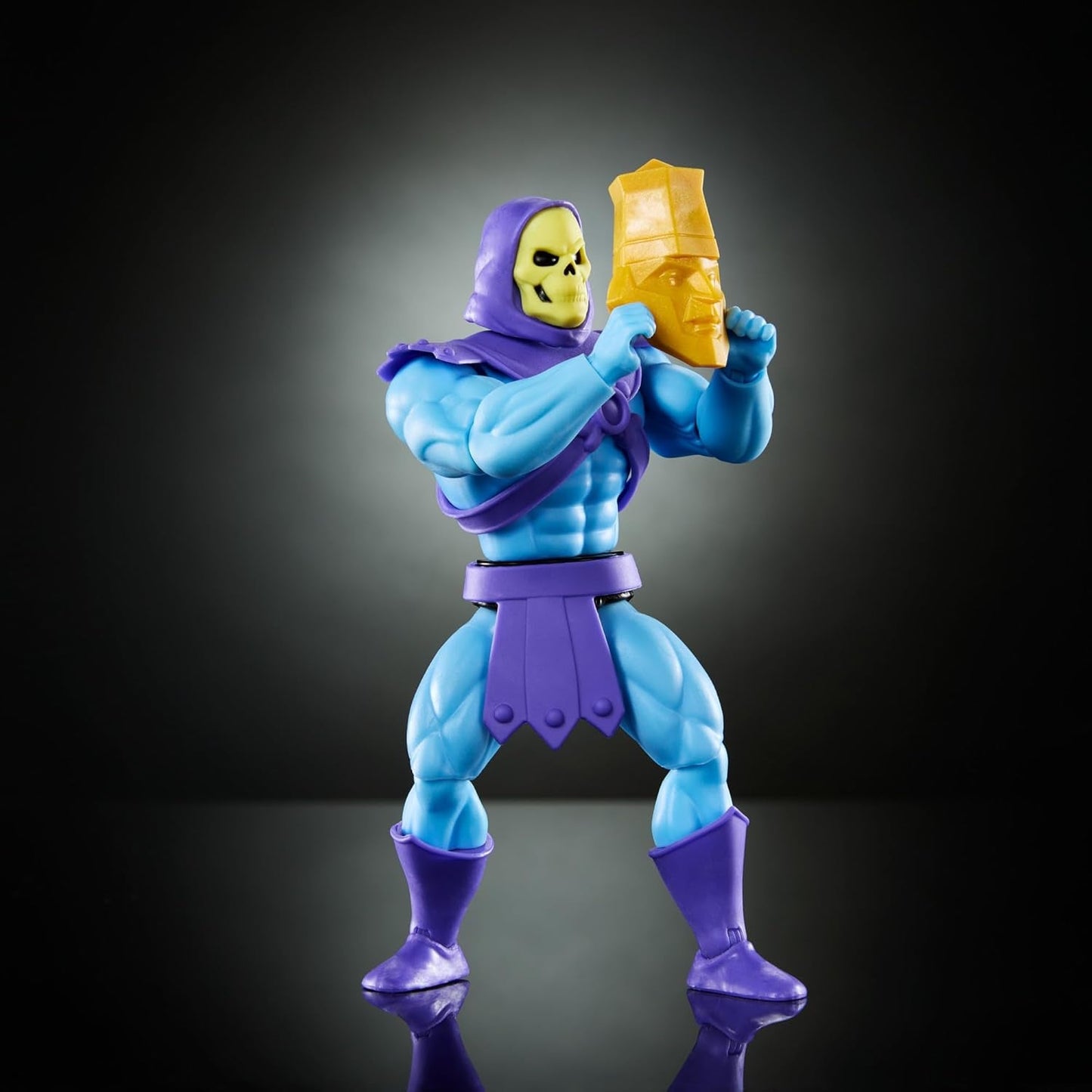 Masters of the Universe Origins speelgoed, skeletfiguur uit de tekenfilmcollectie, staande slechterik ca. 14 cm met pantser, staf, zwaard en 2 maskers, HYD24 Actiefiguren Naty Shop