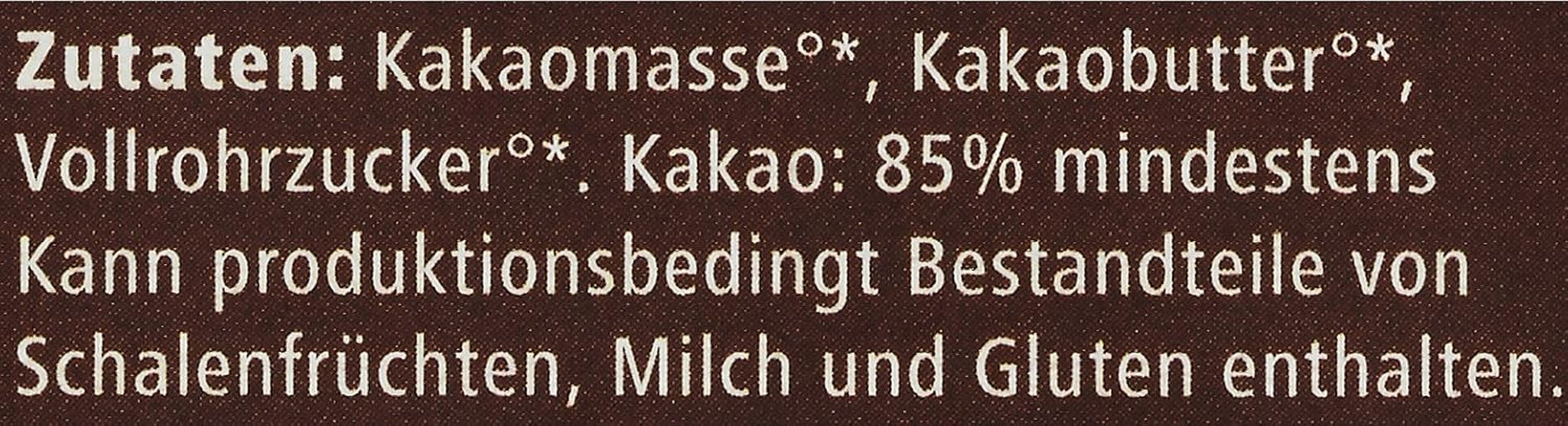 Bittere Grand Noir biologisch, 85%, 100g