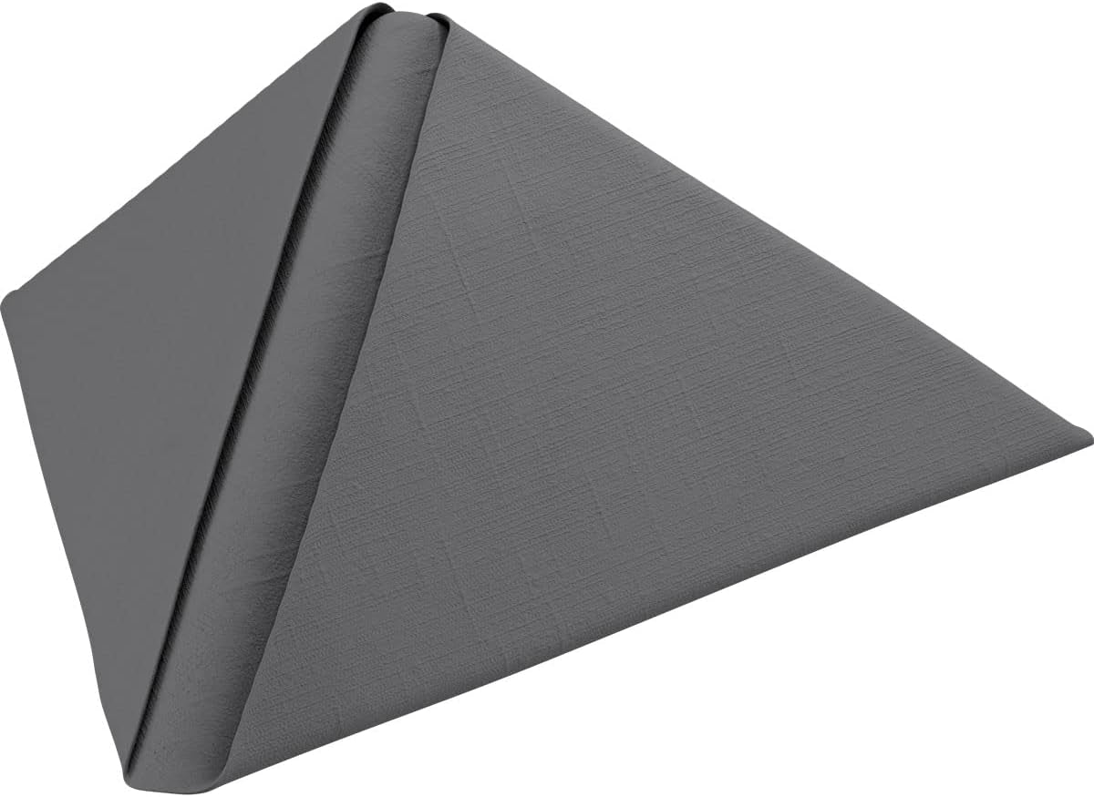 Granietgrijze gladde servetten 40 X 40 Cm 45 stuks