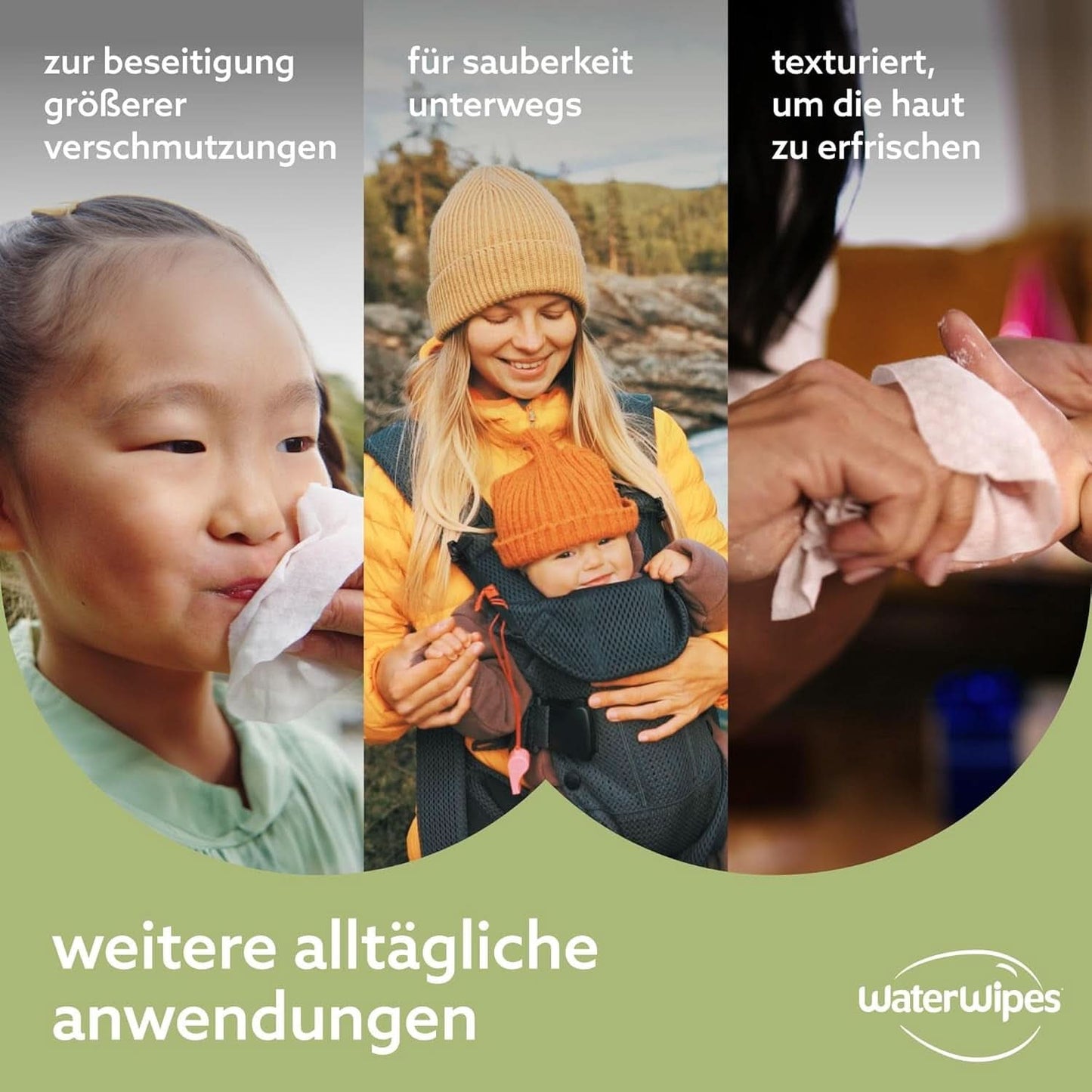 Waterdoekjes Plastikvrij, Texturierte Reinigungstücher Für Kleinkinder & Babies, 240 Stück (4 Packungen), 99,9 % Wasserbasierte Reinigungstücher, Unperfümiert Für Empfindliche Haut Naty Shop