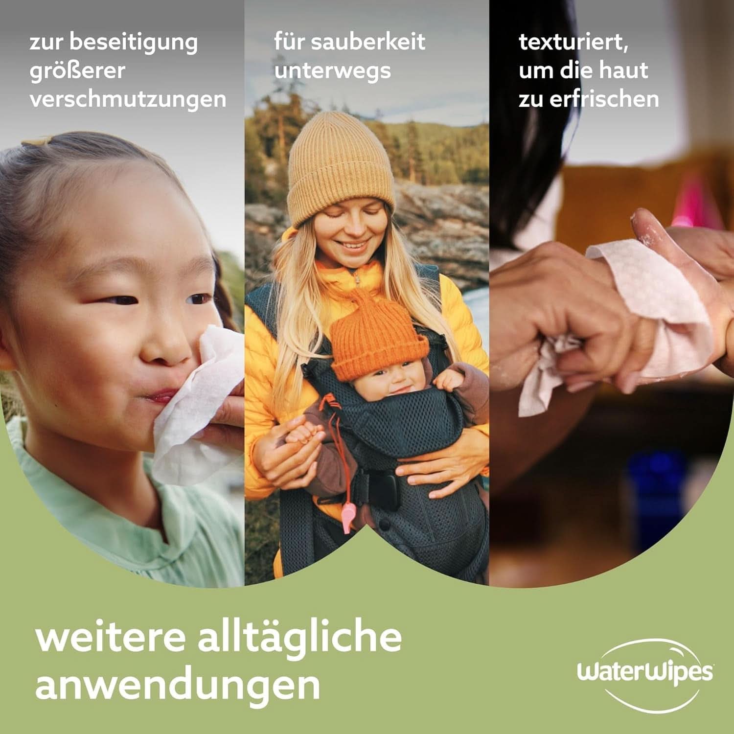 Waterdoekjes Plastikvrij, Texturierte Reinigungstücher Für Kleinkinder & Babies, 240 Stück (4 Packungen), 99,9 % Wasserbasierte Reinigungstücher, Unperfümiert Für Empfindliche Haut Naty Shop