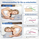 NVKHG Memory Foam Kussen Ergonomisch Nekkussen Hoofdkussen, Memory Foam Kussen Hoofdkussen Voor Zij-, Rug- en Buikslaper Om de Slaapkwaliteit Te Verbeteren, 60X41X13/11Cm Cervicale Orthopedische Kussens Naty Shop