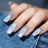 Chrome Nagelpoeder Aurora Ice Shimmer Chroom Pigment Poeder 4PCS Chroom Poeder Nägel Nail Art Nageldesign