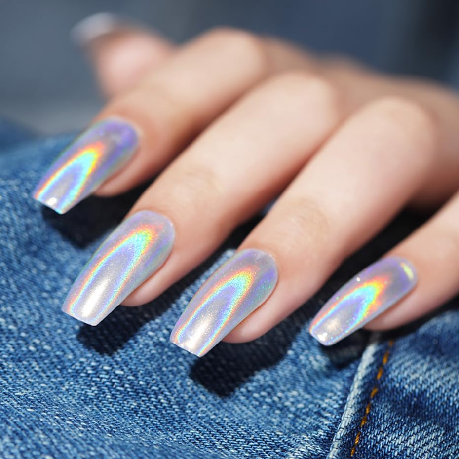 Chrome Nagelpoeder Aurora Ice Shimmer Chroom Pigment Poeder 4PCS Chroom Poeder Nägel Nail Art Nageldesign