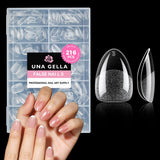Ballerina Gel Nagel Tips 216 stks 12 Maten Zachte Gel Nagel Tips Volledige Dekking Nagelverlenging Set Semi Matte DIY Thuis Kunst