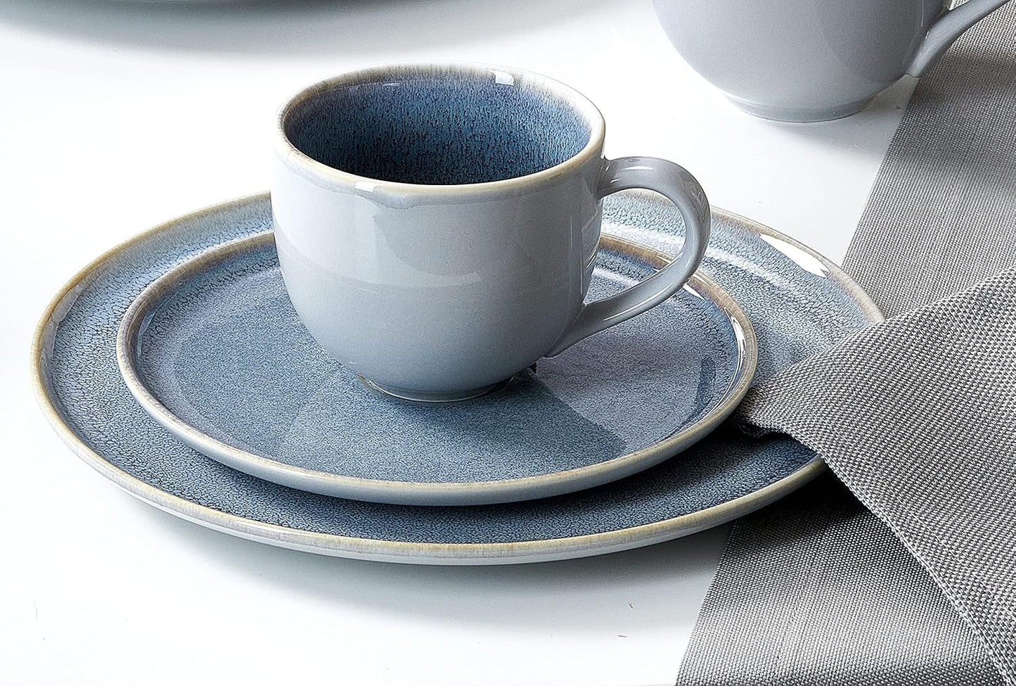 Ritzenhoff & Breker Skagen Stone koffieservies, 12-delig, grijsblauw