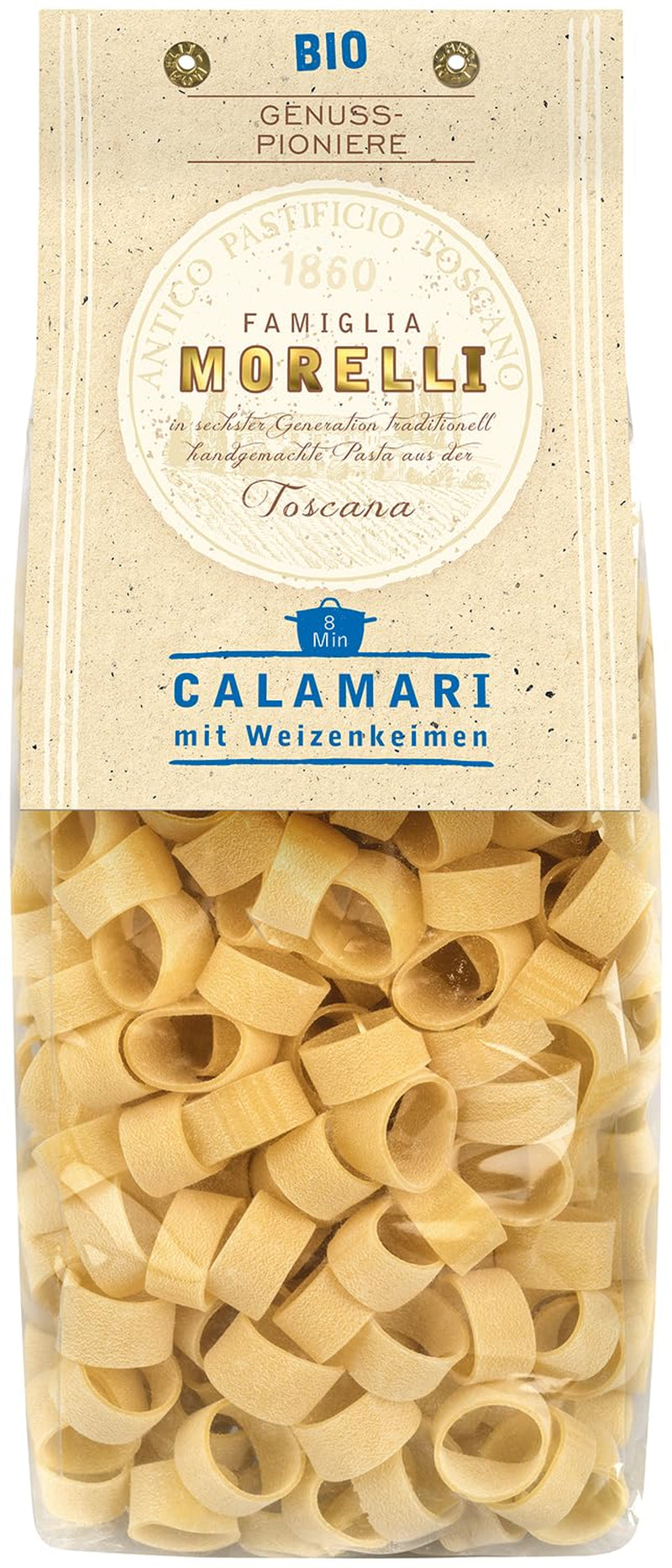 BioGourmet Pappardelle met Tarwekiemen - Biologische Brede Pasta voor Stoofschotels en Sauzen - met Extra Voedingsstoffen | 500 g Biologisch en Veganistisch