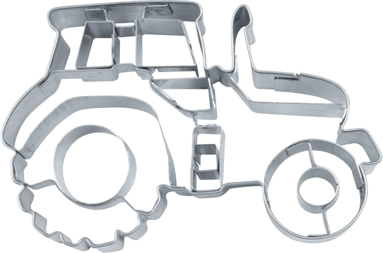 Städter 090187 Koekjesvormer, tractortype, roestvrij staal, ca. 7,5 cm, zilver
