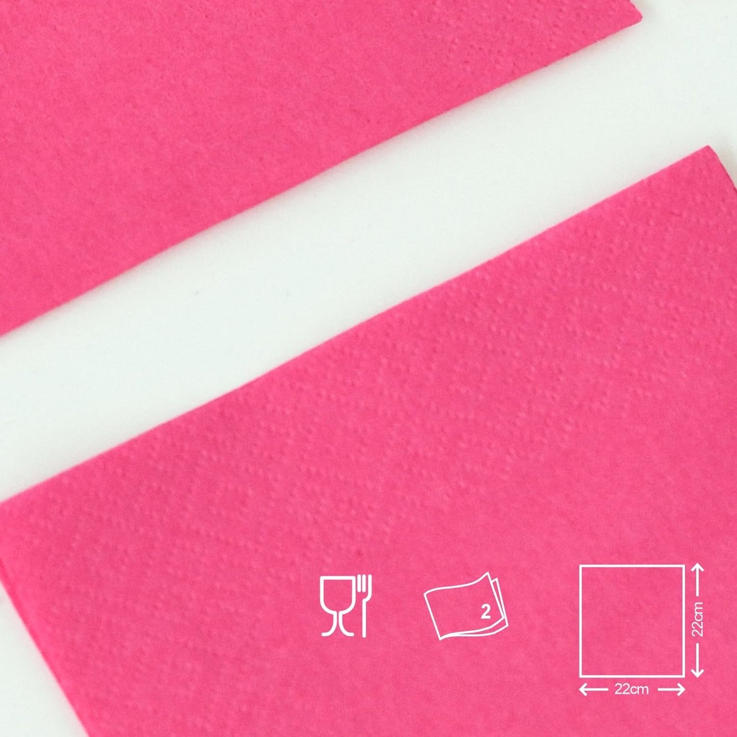 Renova cocktailservetten, fuchsia, 30 servetten